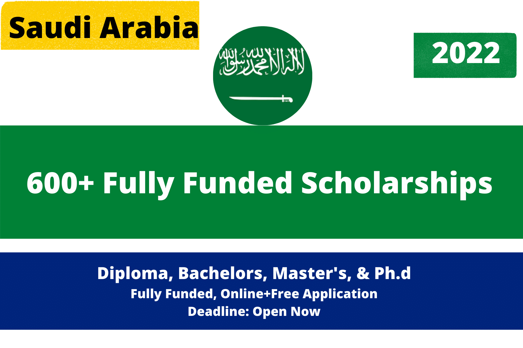 600 Scholarships in 25 Universities of Saudi Arabia 2022 | Fully Funded